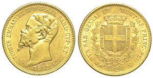 Savoia 20 Lire 1852 Torino - ... 