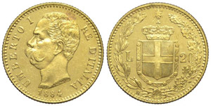 Regno d’Italia 20 Lire 1884 - ... 