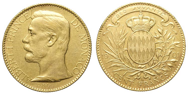 Monaco, Albert I, 100 Francs ... 