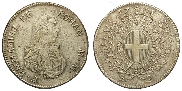 Malta, Emmanuel de Rohan, 2 Scudi ... 