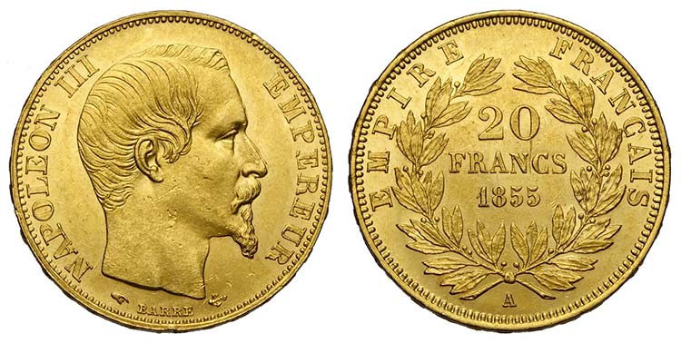 France, Napoleon III, 20 Francs ... 