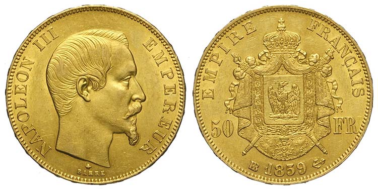 France, Napoleon III, 50 Francs ... 