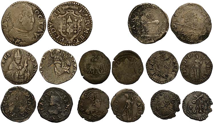 Parma, 5 monete di Adriano VI ... 