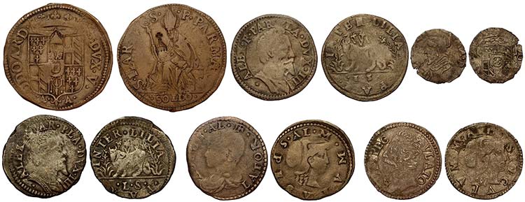 Parma, 4 monete di Alessandro ... 