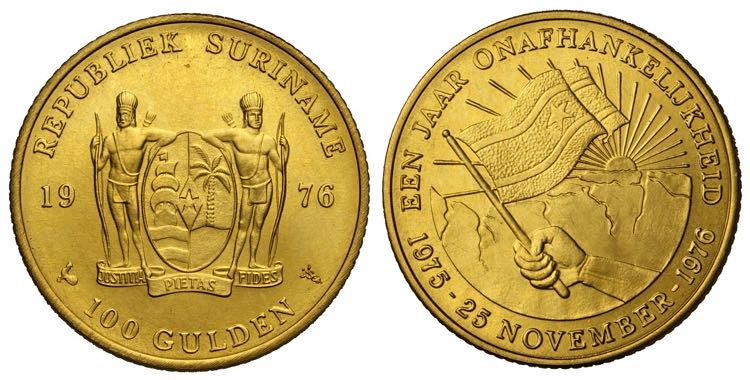 Suriname, Republic, 100 Gulden ... 