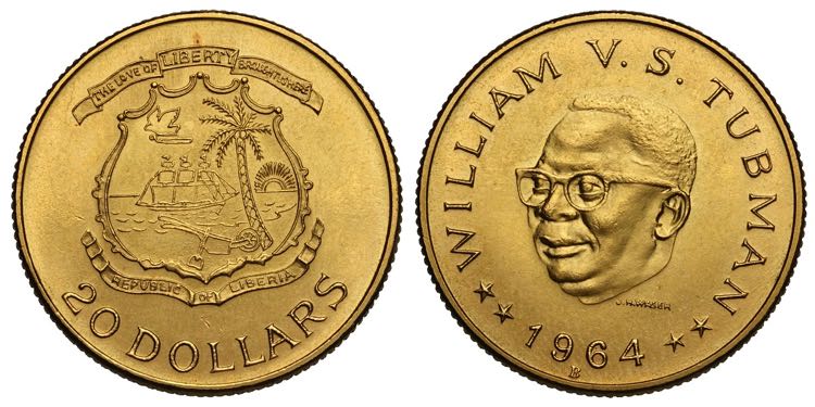 Liberia, Republic, 20 Dollars ... 