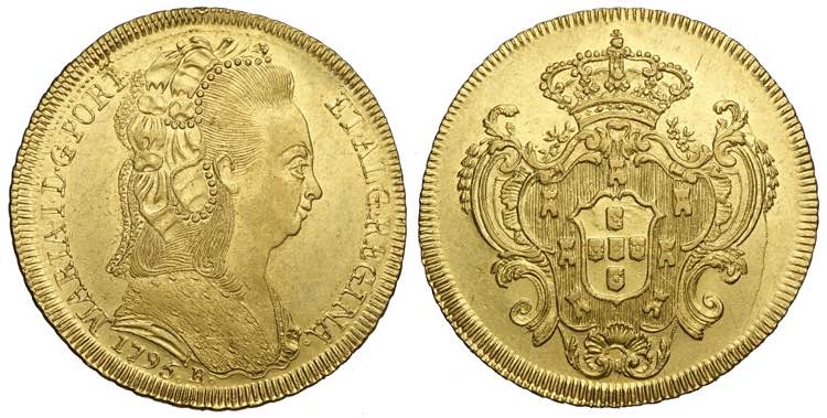 Brazil, Maria I, 6400 Reis 1795-R, ... 