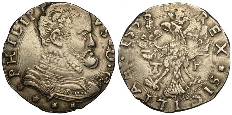 Messina, Filippo II, 4 Tarì 1558, ... 