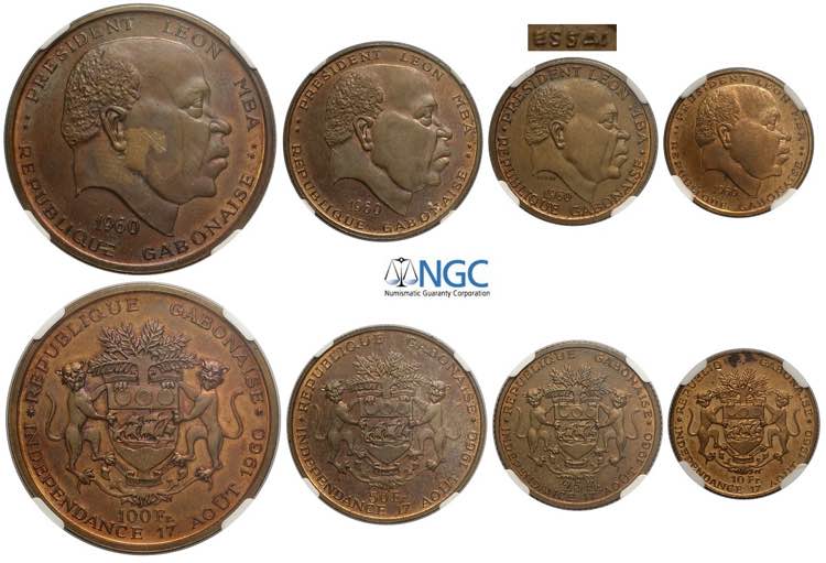 Gabon, Republic, Copper Pattern ... 