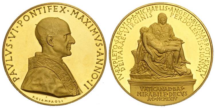 Paolo VI, Medaglia 1964 anno II, ... 