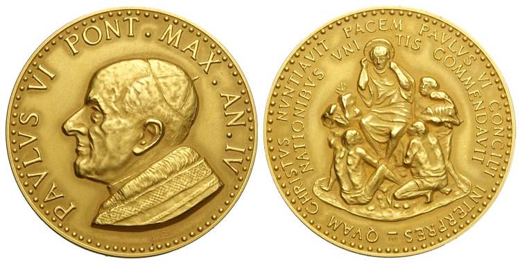 Paolo VI, Medaglia Anno IV, opus ... 