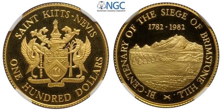 Saint Kitts & Nevis, 100 Dollars ... 