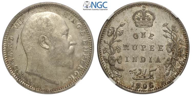 India-British, Edward VII, Rupee ... 