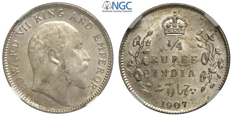 India-British, Edward VII, 1/4 ... 