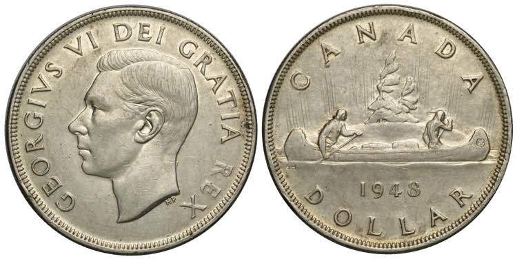 Canada, George VI, Dollar 1948, RR ... 