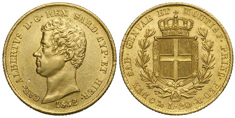 Savoia, Carlo Alberto, 20 Lire ... 