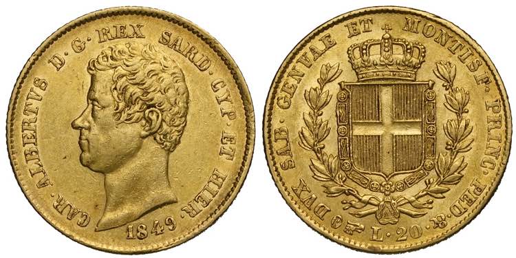Savoia, Carlo Alberto, 20 Lire ... 