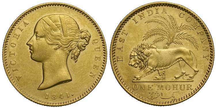 India-British, Victoria, Mohur ... 