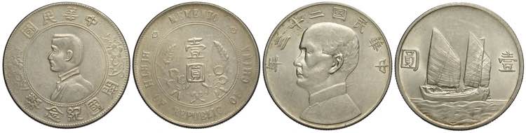 China, Republic, Lot of 2 Coins: ... 