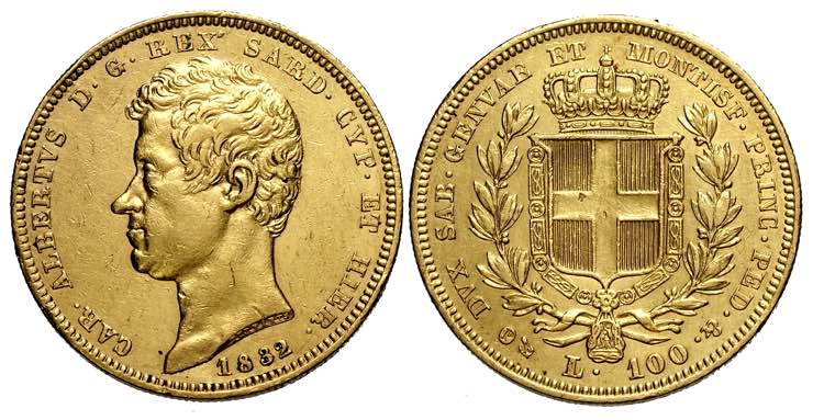 Savoia, Carlo Alberto, 100 Lire ... 