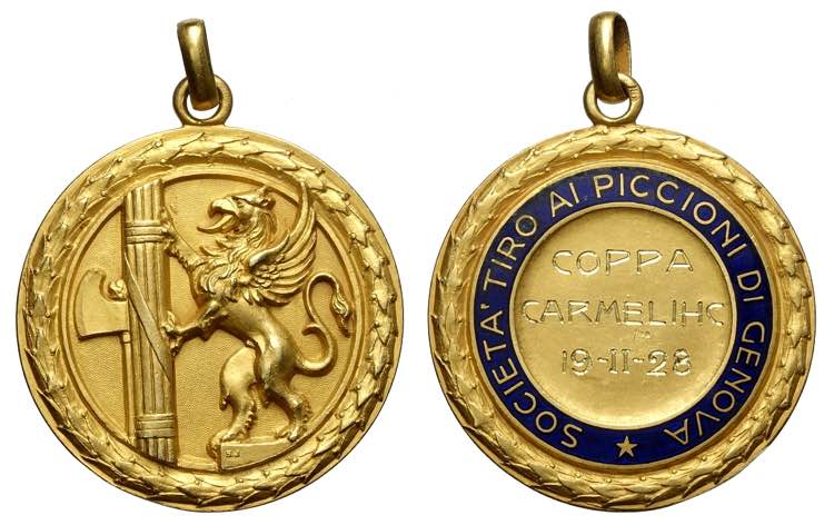 Genova , medaglia premio coppa ... 