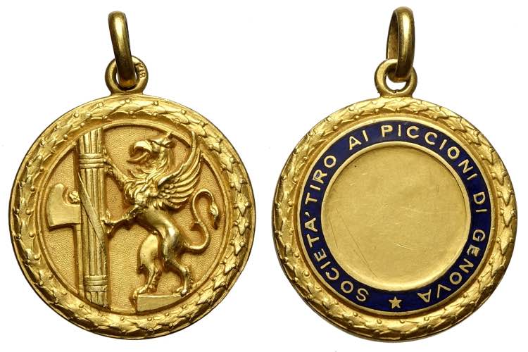 Genova , medaglia premio della ... 