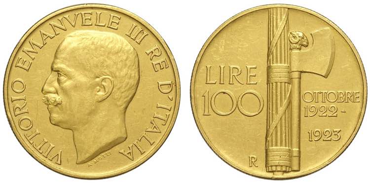 100 Lire 1923, Rara Au mm 35, ... 