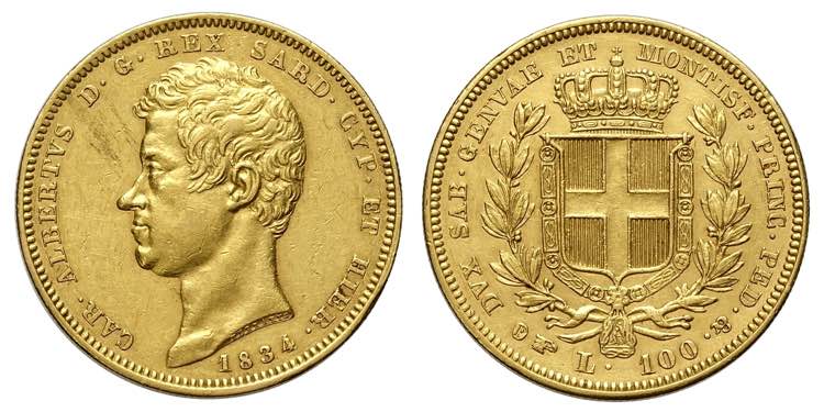 Savoia, Carlo Alberto, 100 Lire ... 