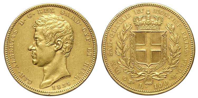 Savoia, Carlo Alberto, 100 Lire ... 