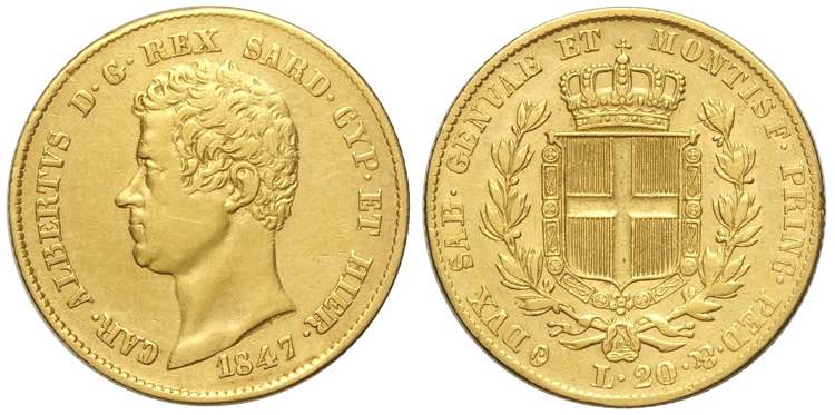 Savoia, Carlo Alberto, 20 Lire ... 