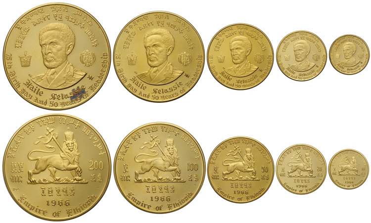 Ethiopia, Haile Selassie, Gold ... 