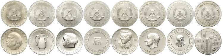 Germany DDR, 10 Silver Mark: 1967 ... 