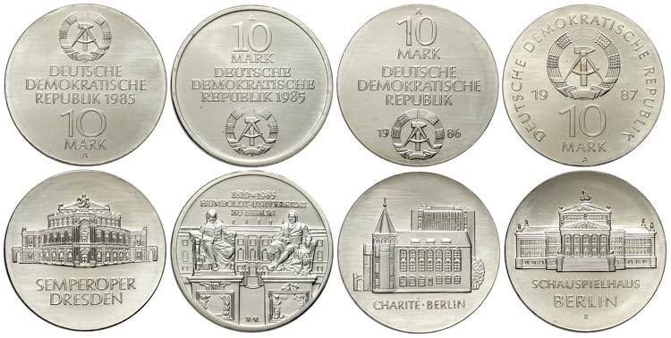 Germany DDR, 10 Silver Mark: 1985 ... 