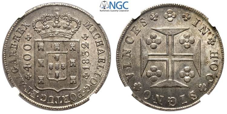 Portugal, Miguel, 400 Reis 1832, ... 