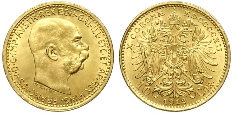 Austria, Franz Joseph I, 10 Corona ... 