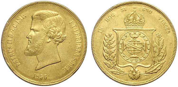 Brazil, Pedro II, 20000 Reis 1856, ... 