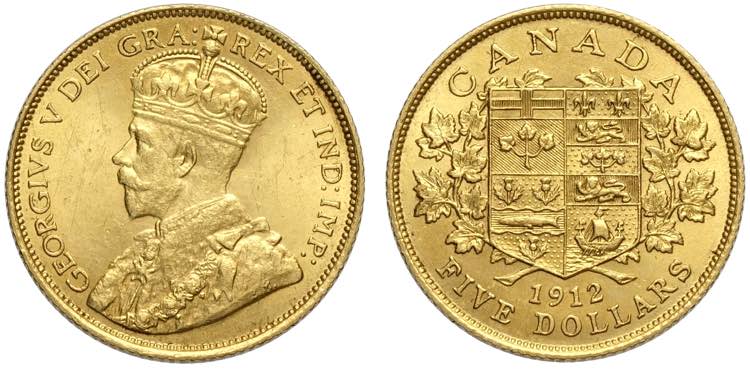 Canada, George V, 5 Dollars 1912, ... 