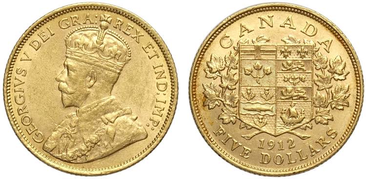 Canada, George V, 5 Dollars 1912, ... 