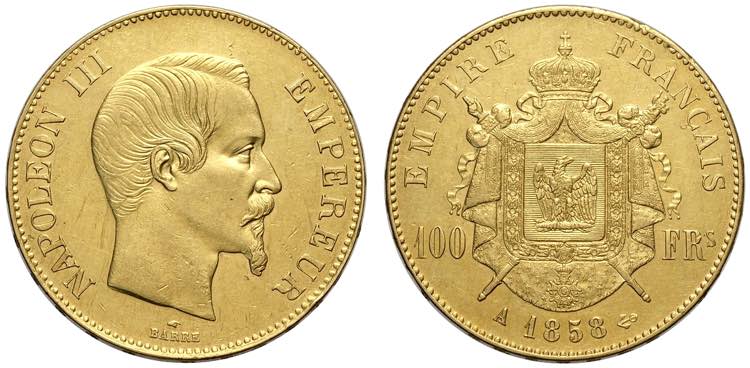 France, Napoleon III, 100 Francs ... 