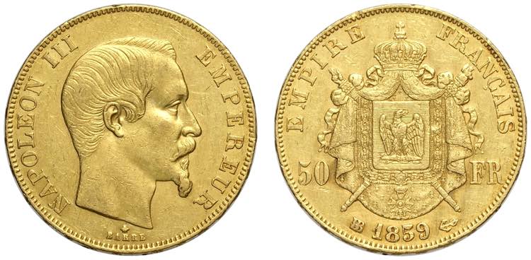 France, Napoleon III, 50 Francs ... 