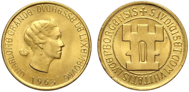 Luxembourg, Charlotte, 20 Francs ... 