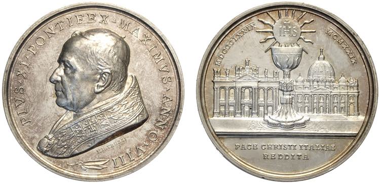 Roma, Pio XI (1929-1938), medaglia ... 