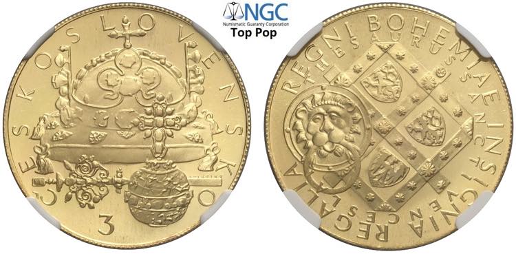 Czechoslovakia, Republic, Gold 3 ... 