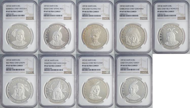 Haiti, Republic, Silver Proof Set ... 