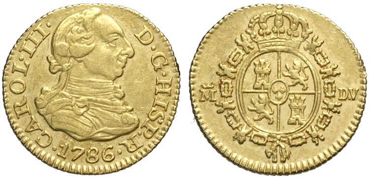 Spain, Carlos III (1759-1788), 1/2 ... 