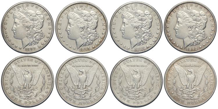 United States of America, Lot 4 x ... 
