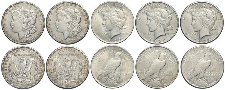 United States of America, Lot 5 x ... 