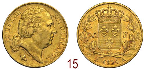 France - Louis XVIII - 20 Francs ... 