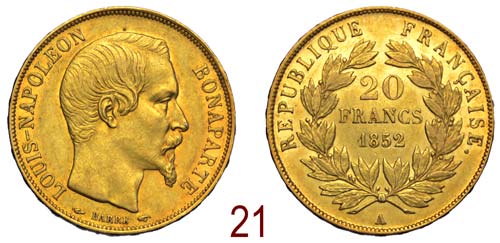 France - Napoleon III - 20 Francs ... 
