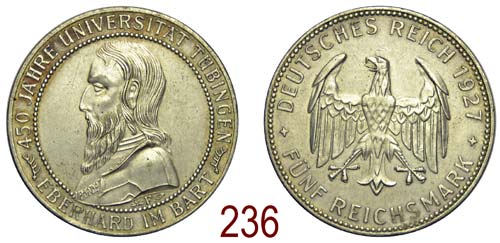 Germany - Weimar - 5 Reichsmark ... 